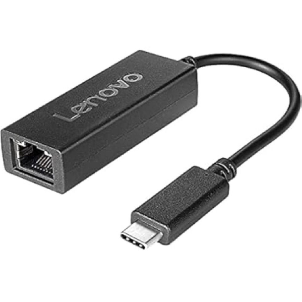 Lenovo Black USB-C to Ethernet Adapter